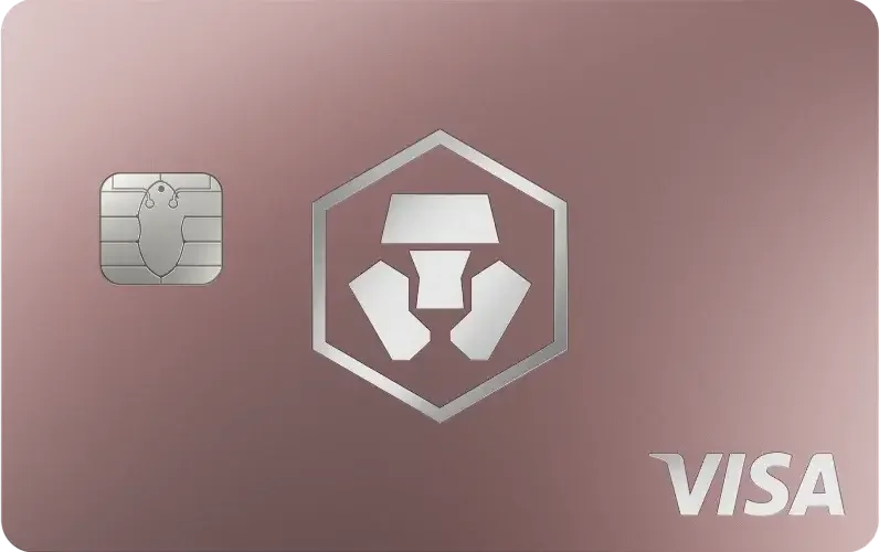 Crypto.com Frosted Rose Gold & Icy White Debit